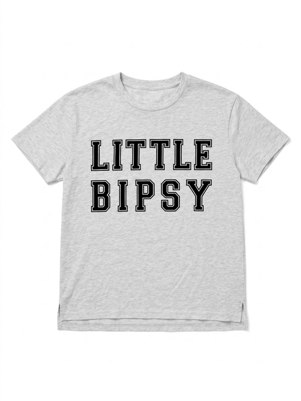 Little Bipsy Womens Grey Graphic Crop Tee
